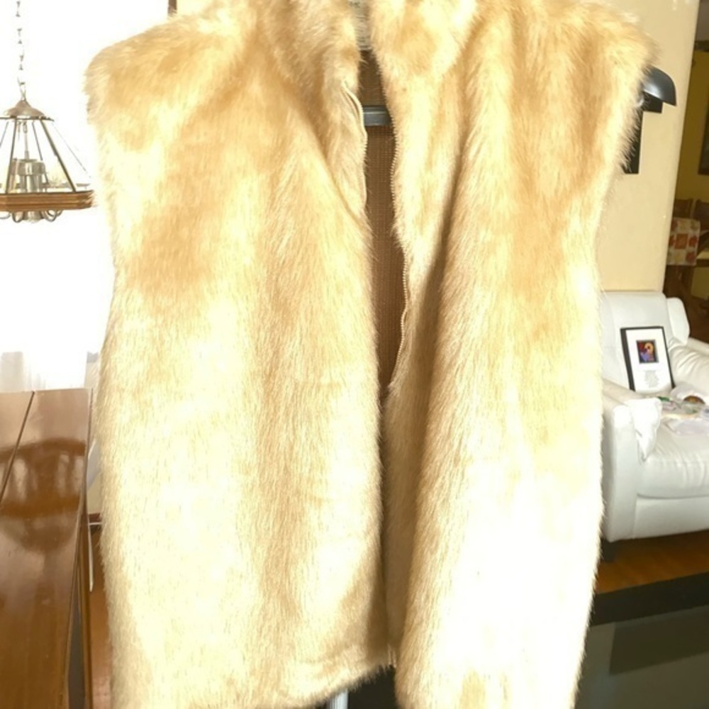 Vest fur coat